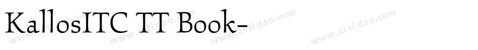 KallosITC TT Book字体转换